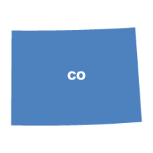Map of state outline: Colorado