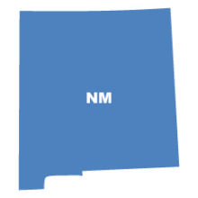 Map of state outline: New Mexico