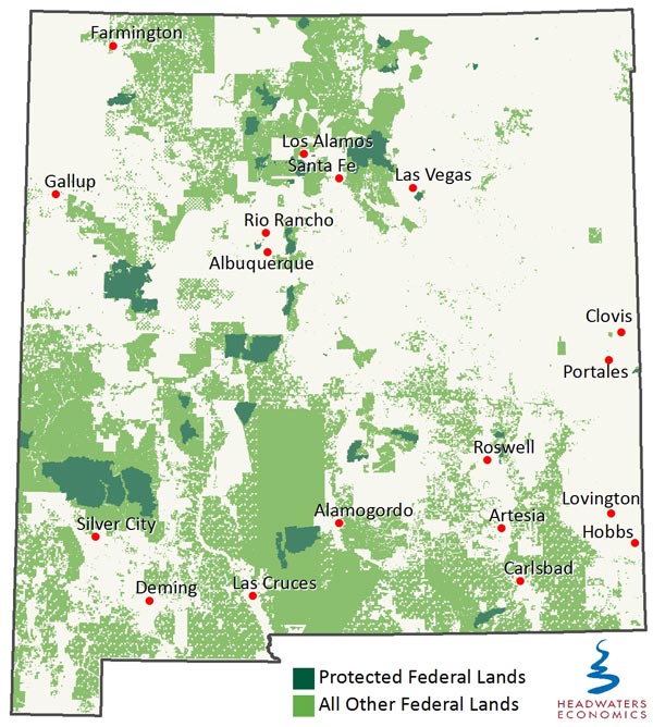 Map: New Mexico federal lands