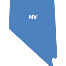 Map of state outline: Nevada