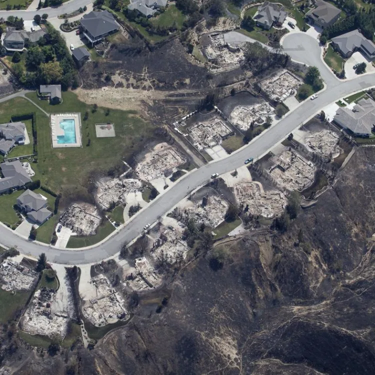 Ravines in a neighborhood impacted by the 2015 Sleepy Hollow Fire in Wenatchee, Washington.