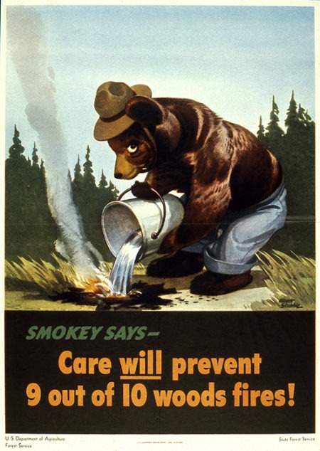 Smokey Bear campaign, 1944.